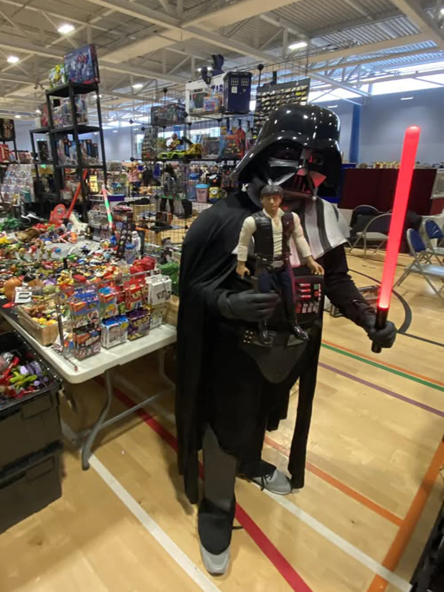 Darth Vader Cosplay with Lightsaber at TheToyTable